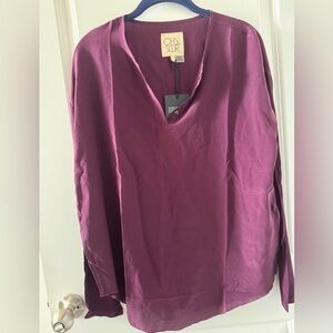 NWT CHASER Purple Women's Top Long Sleeve Size Medium